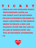 Entry (after 3:00) Ticket ❤️ 15€