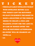 Entry (before 22:00) Ticket ❤️ 18€